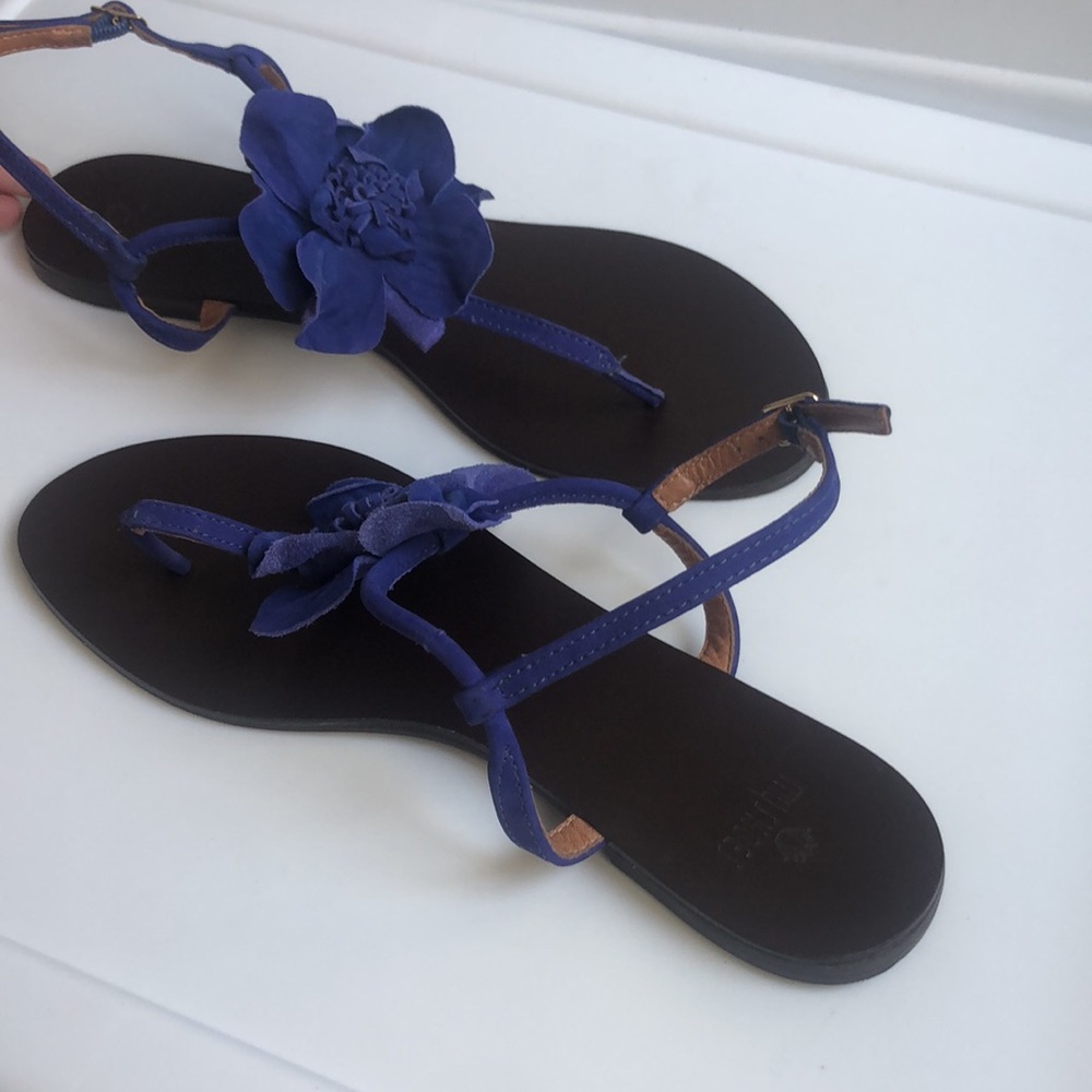 My Shoes leather sling back sandals